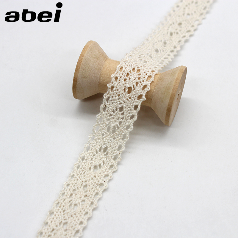 Supplier Wedding - 10yards/lot 19mm Beige Lace Trims Cotton