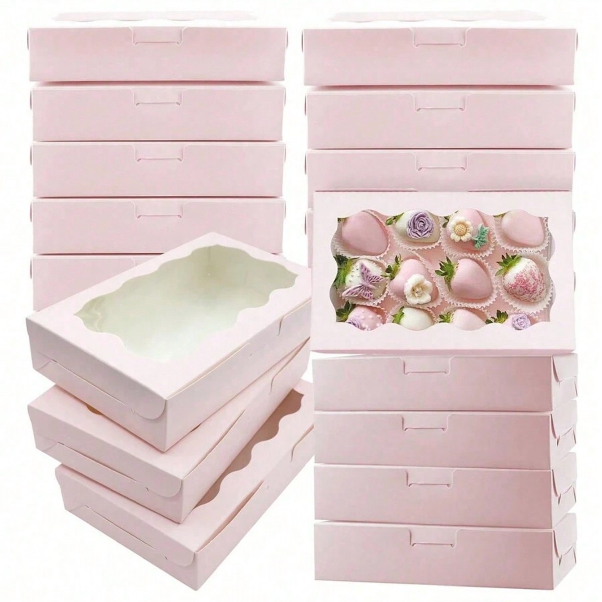 Wedding Cake Supply - 10/30/50Pcs Kraft Paper Cake Candy Boxes