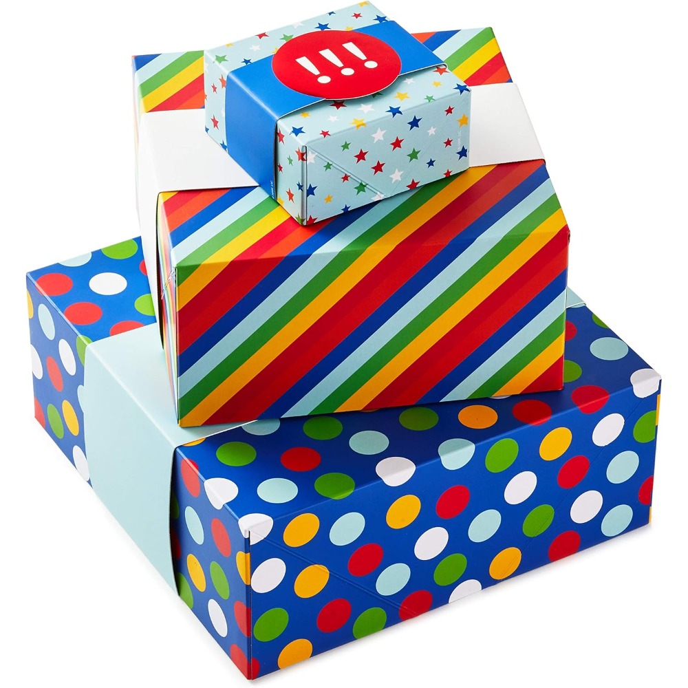 Wedding Packaging - Colorful Gift Boxes Assorted Sizes Rainbow