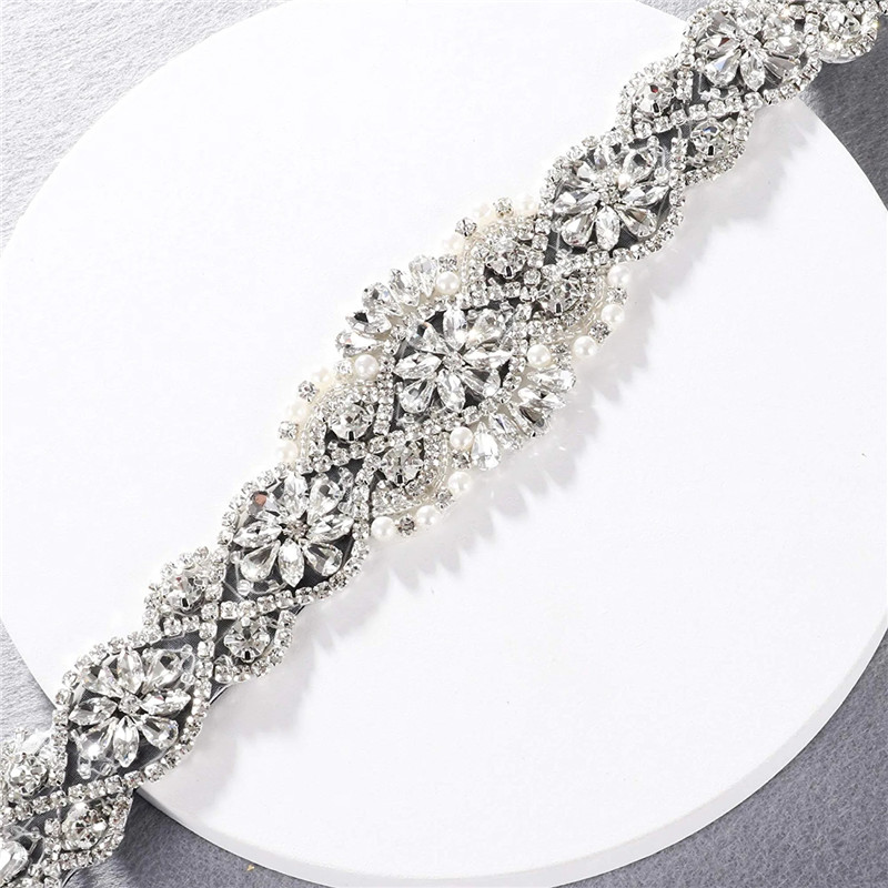 Bridal Sash Ribbon - Rhinestones Bridal Belt Luxury Crystal Wedding