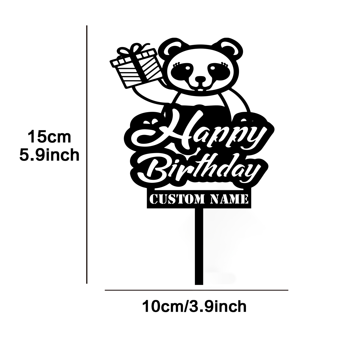 Wedding Cake Supply - 1PC Cute Happy birthday wishes with