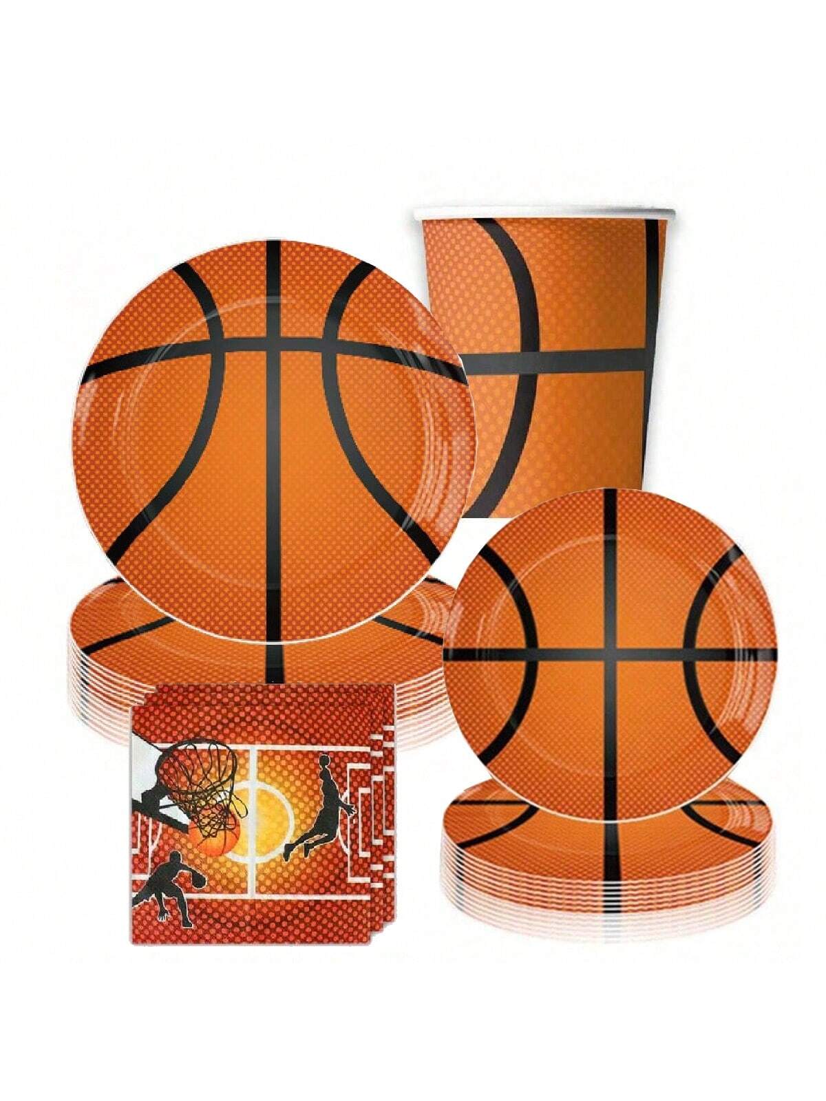 Wedding Z - Basketball-Themed Party Supplies, Basketball-Themed Dinner Plates,