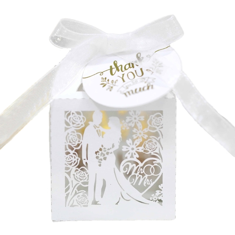 Wedding Supply List - 50/100/200pcs Wedding Bridegroom Bride Gift Boxes