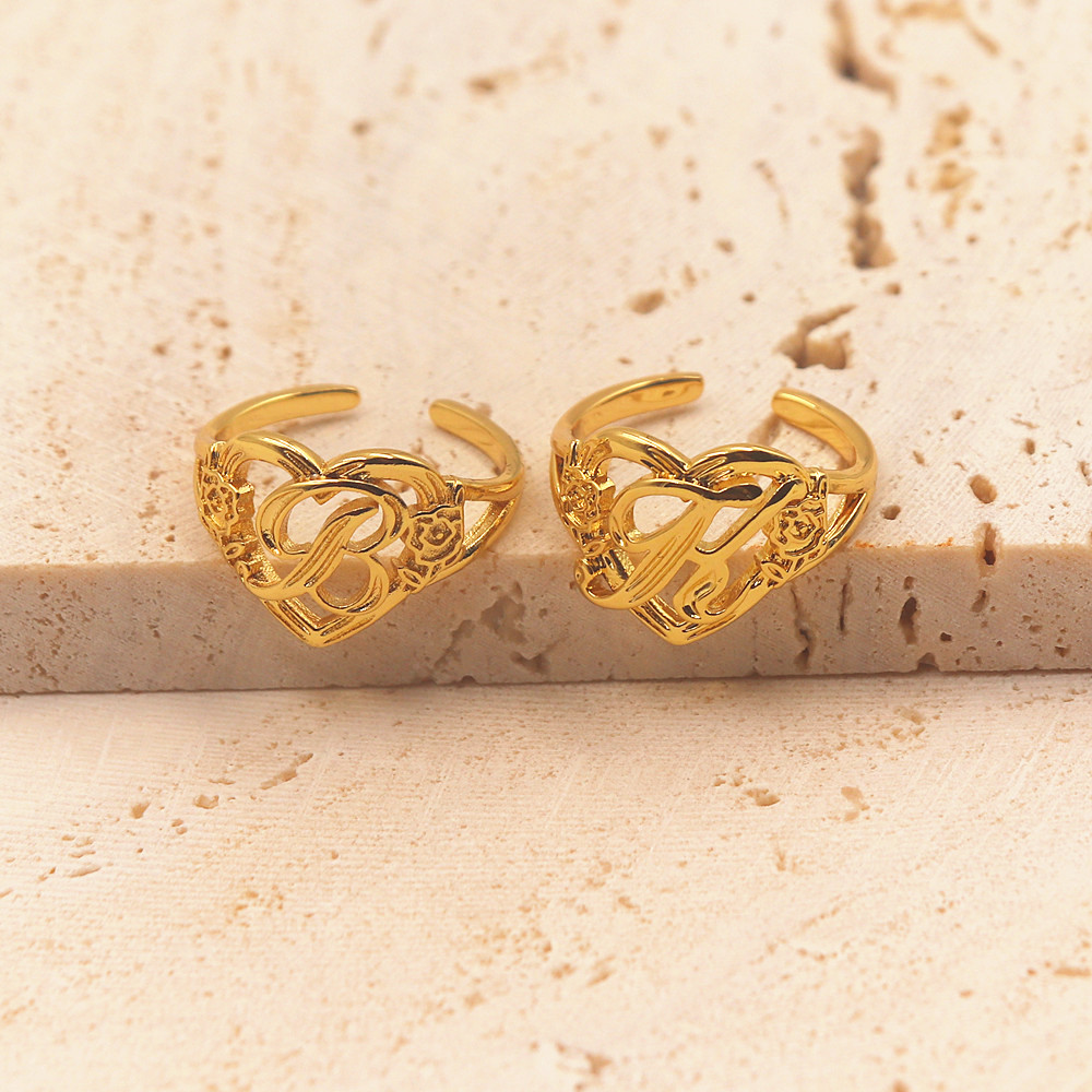 Gold Personalized Initials Hea - Wedding Z recension och pris
