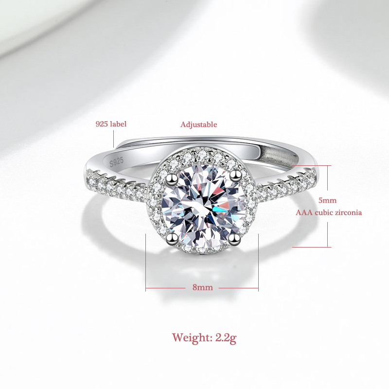 New 925 Sterling Silver Round  - Wedding Z recension och pris