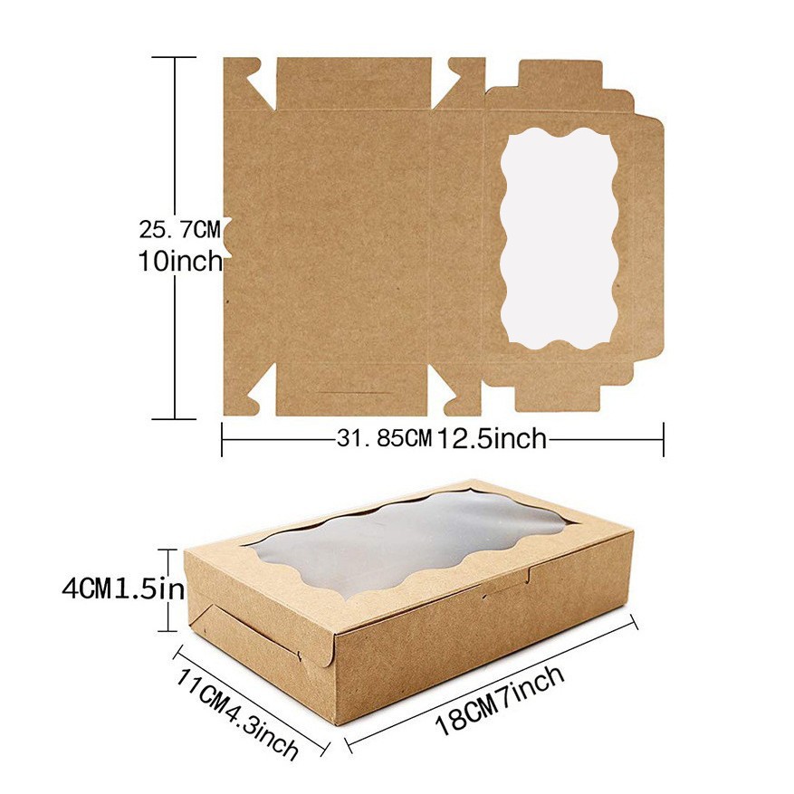 10/30/50Pcs Kraft Paper Cake C - Wedding Cake Supply recension och pris