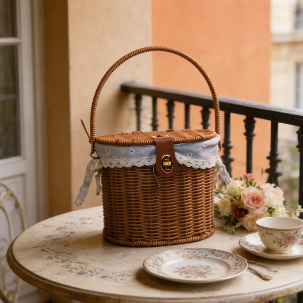 Hand-woven Basket with Lid Loc - Wedding Hampers recension och pris