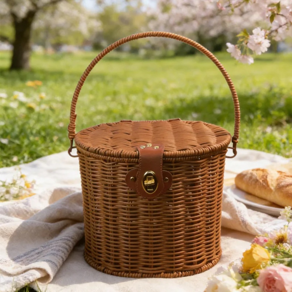 Hand-woven Basket with Lid Loc - Wedding Hampers recension och pris