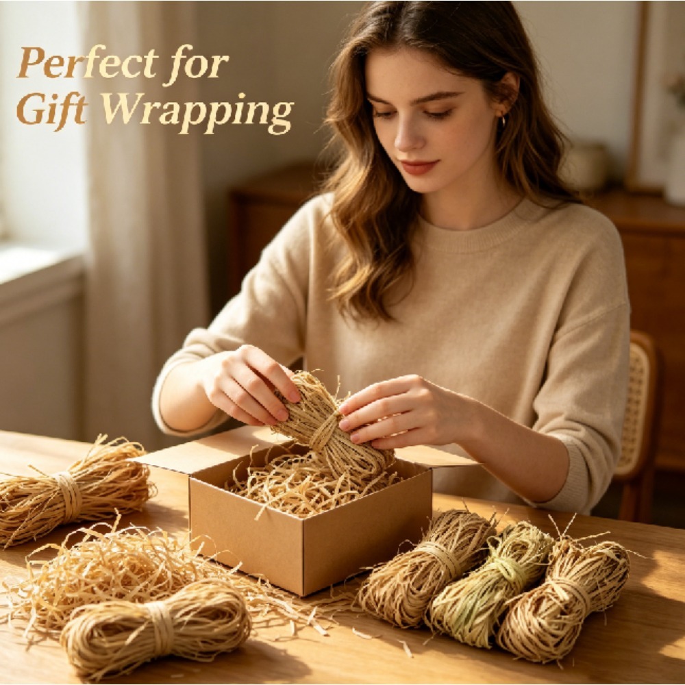 Natural Vintage Raffia Shred F - Wedding Floral Supply recension och pris