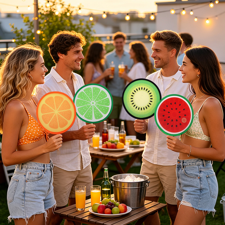 5Pcs/set Fruit Design Hand Fan - Wedding Supply List recension och pris