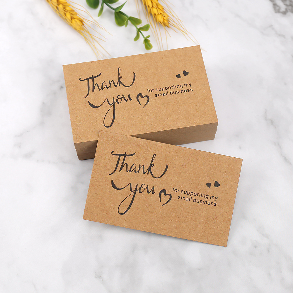 50pcs Thank You Cards Kraft Pa - Wedding/Event Supply Store recension och pris