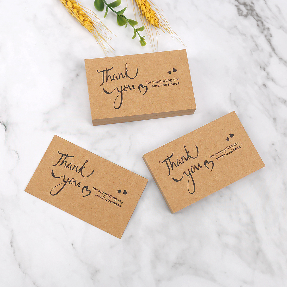 50pcs Thank You Cards Kraft Pa - Wedding/Event Supply Store recension och pris