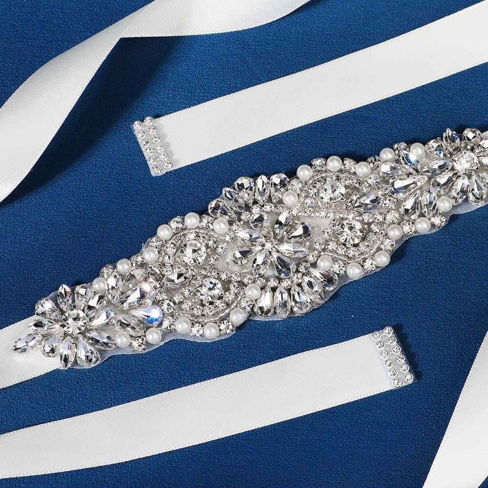 Fashion Ribbon Bridal Belt Sil - Bridal Sash Ribbon recension och pris