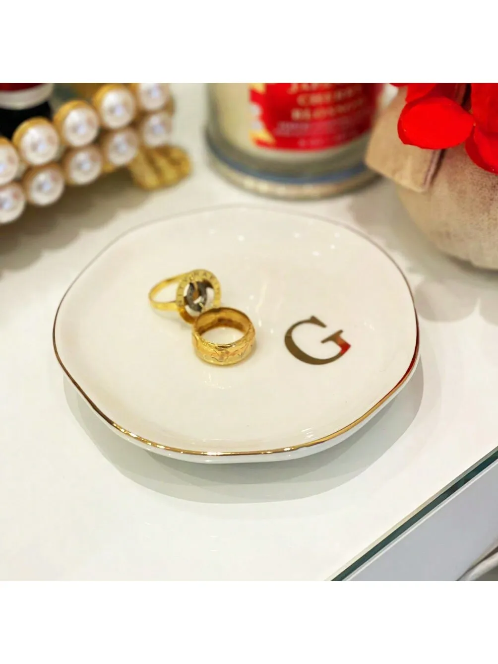 Initials Ring Dish Jewery Tray - Wedding Z recension och pris