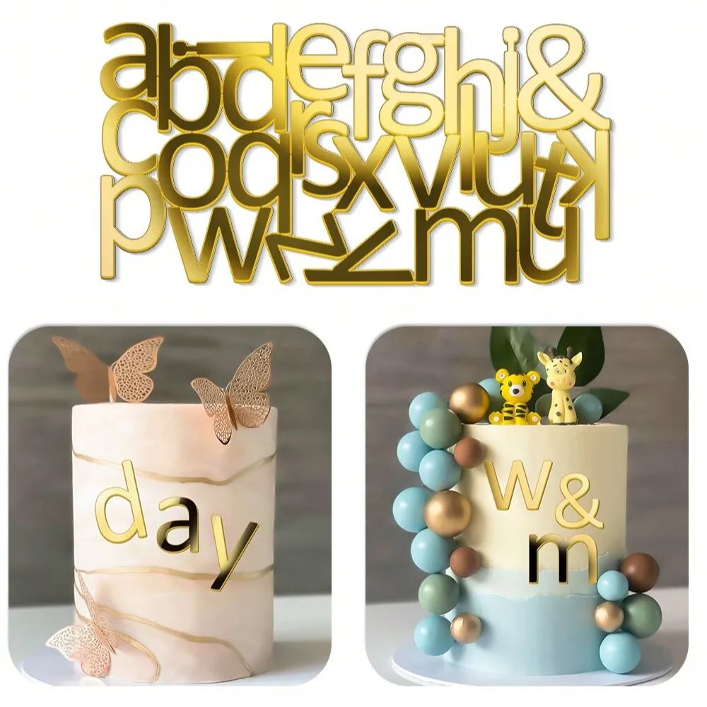 1set Golden Mirror Acrylic A-Z - Wedding Z recension och pris