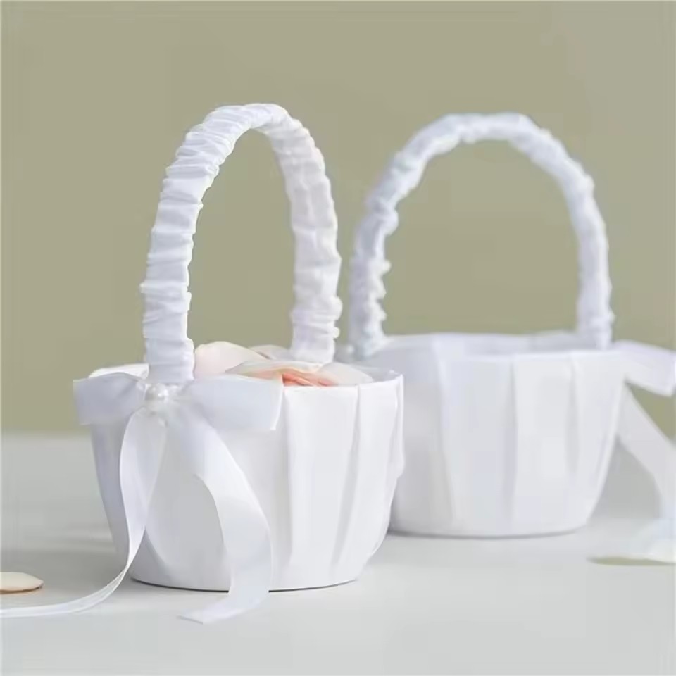 Wedding White Satin Bow Flower - Wedding Hampers recension och pris