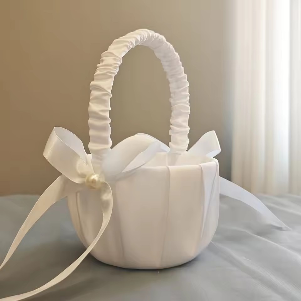 Wedding White Satin Bow Flower - Wedding Hampers recension och pris