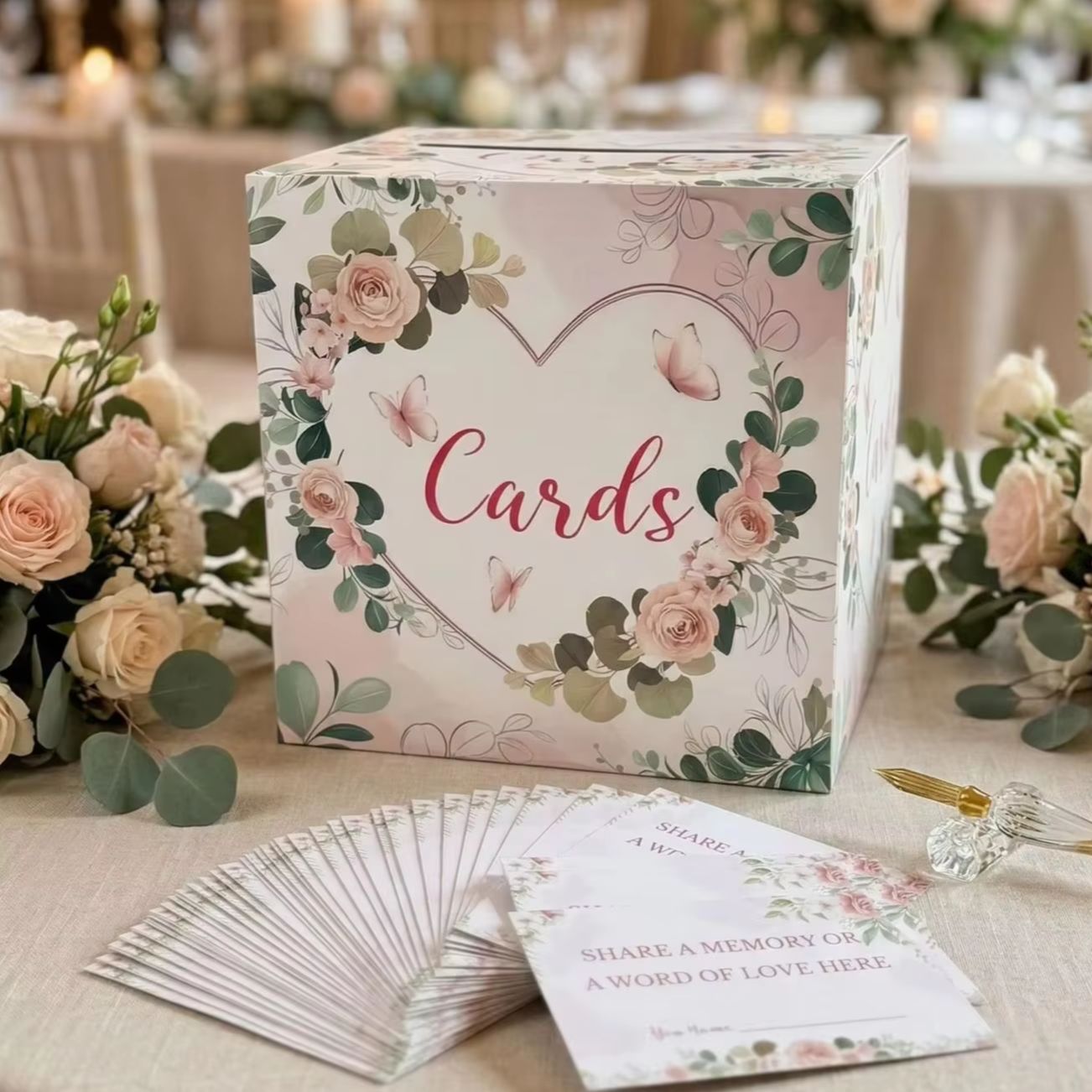 White Floral Wedding Card Box  - Wedding Card Box recension och pris