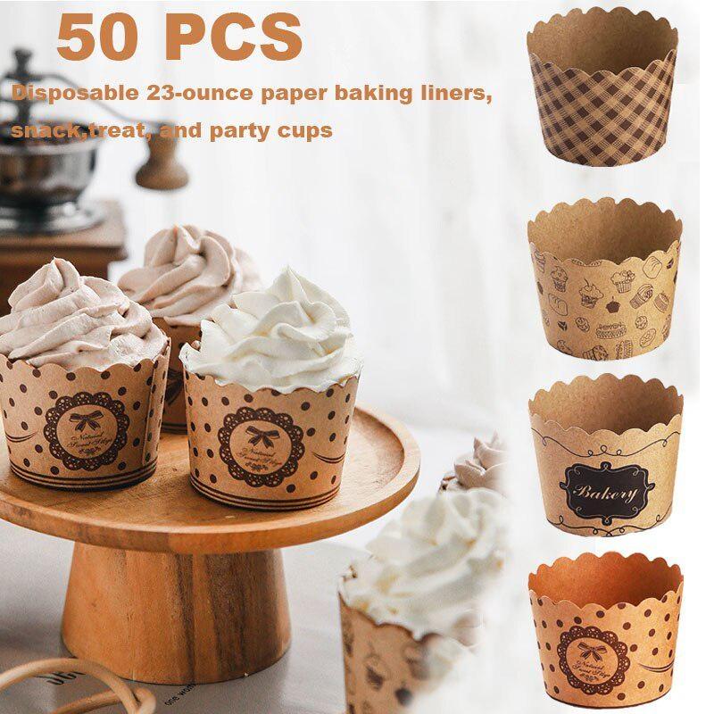 50Pcs/Pack Cupcake Paper Cups  - Wedding Cake Supply recension och pris