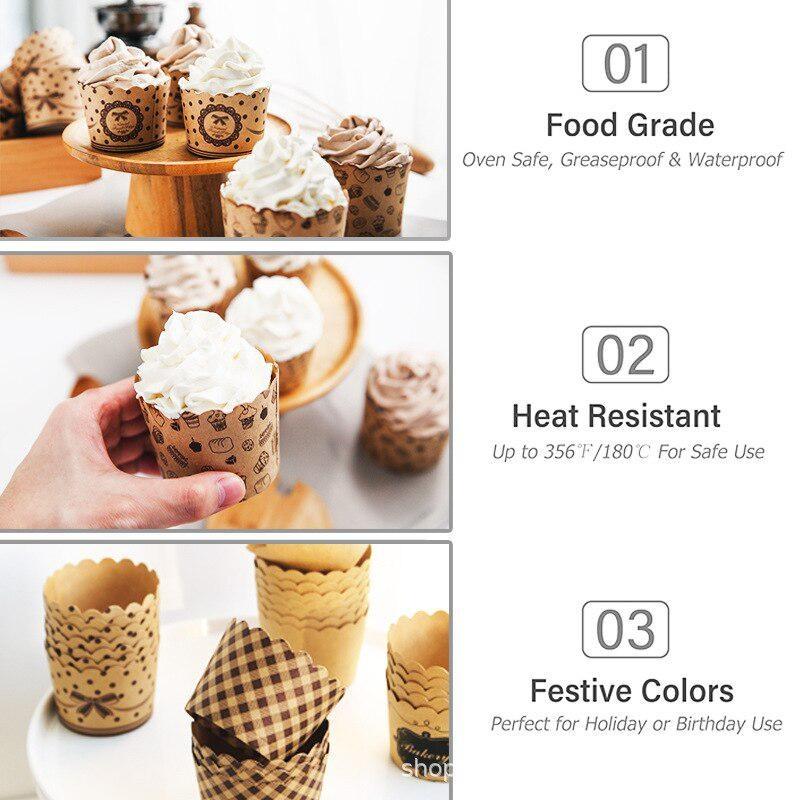 50Pcs/Pack Cupcake Paper Cups  - Wedding Cake Supply recension och pris