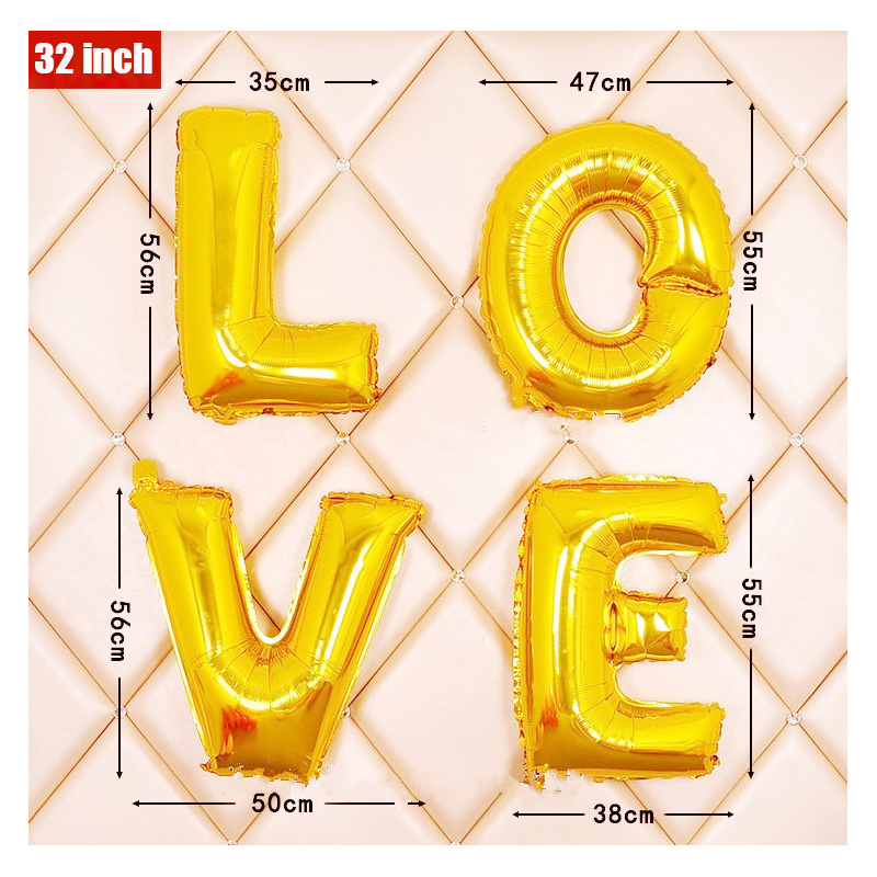 16 32 40 Inch Foil Letter Ball - Wedding Z recension och pris