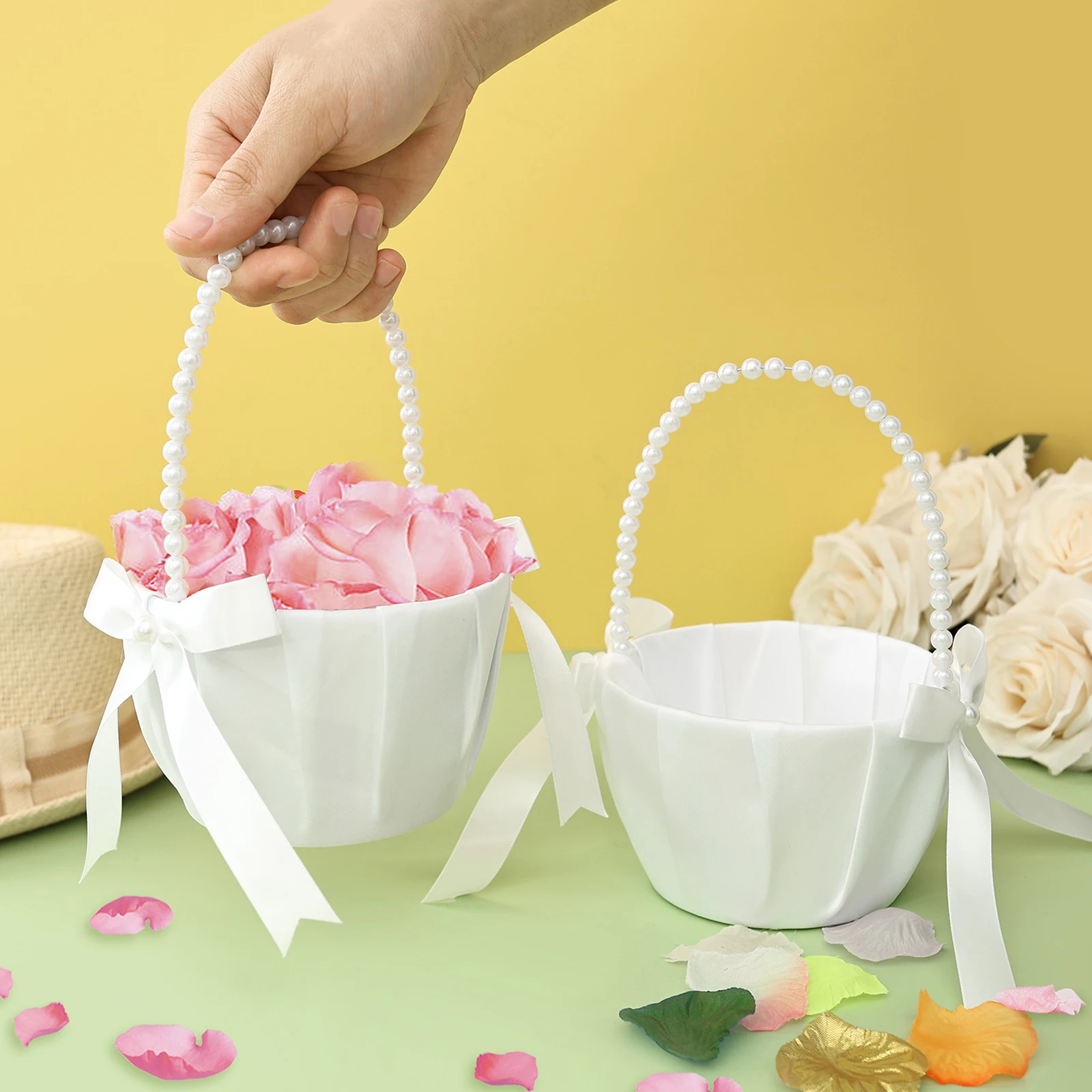 2Pcs Wedding Flower Girl Baske - Wedding Hampers recension och pris