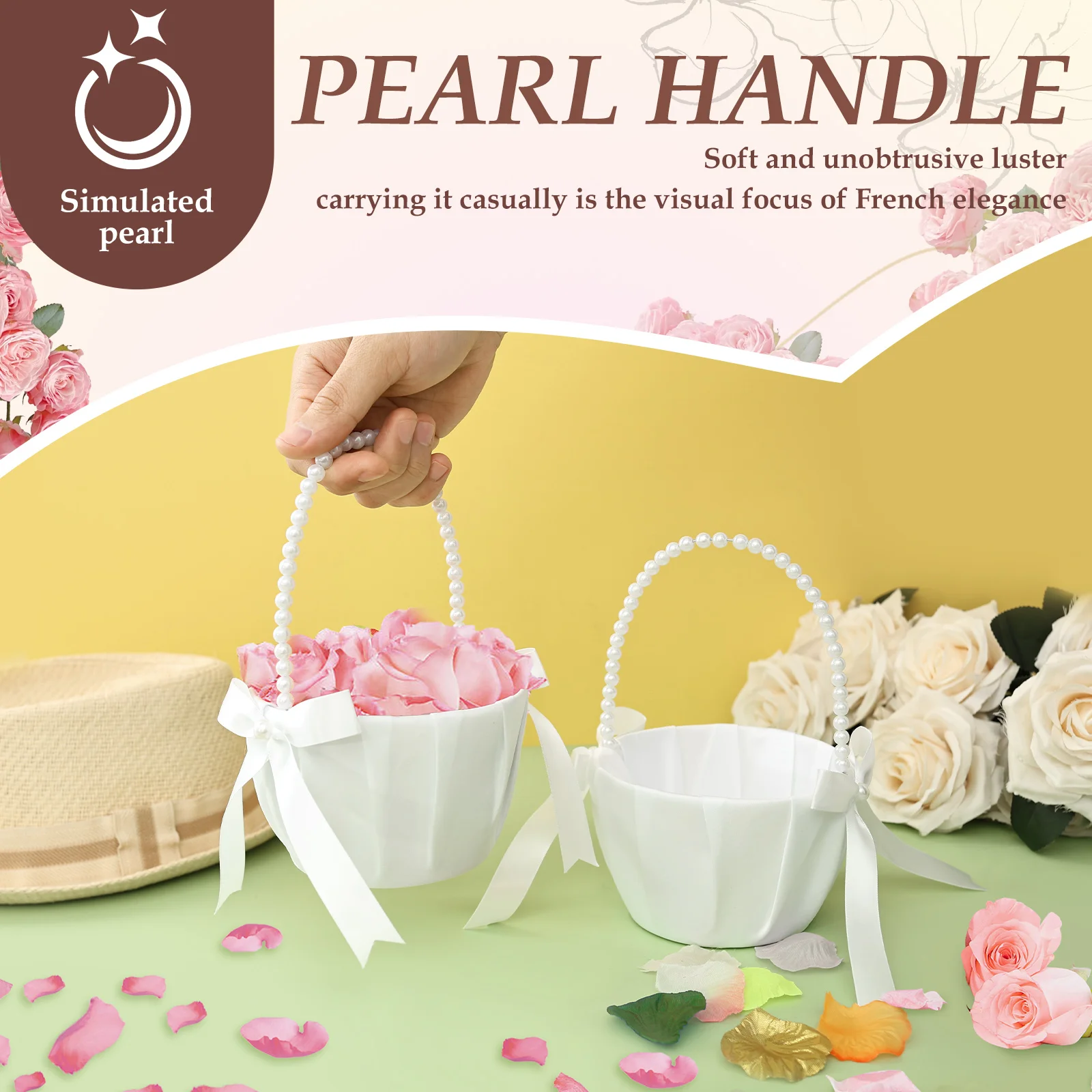 2Pcs Wedding Flower Girl Baske - Wedding Hampers recension och pris