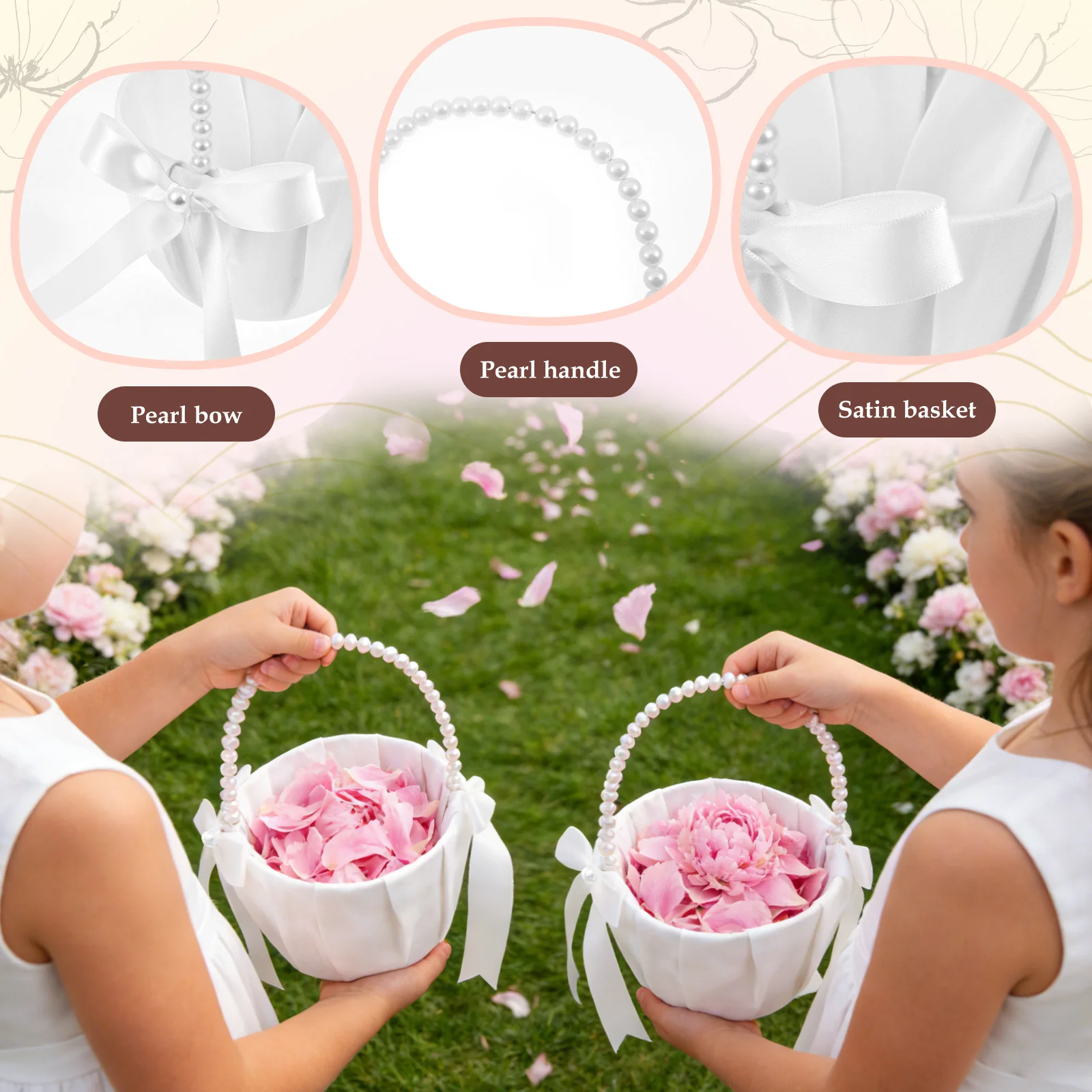 2Pcs Wedding Flower Girl Baske - Wedding Hampers recension och pris
