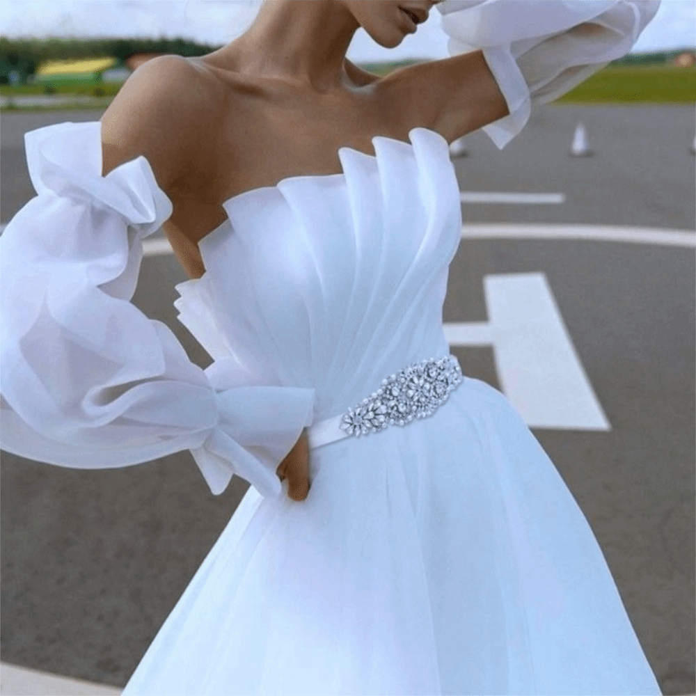 Fashion Ribbon Bridal Belt Sil - Bridal Sash Ribbon recension och pris