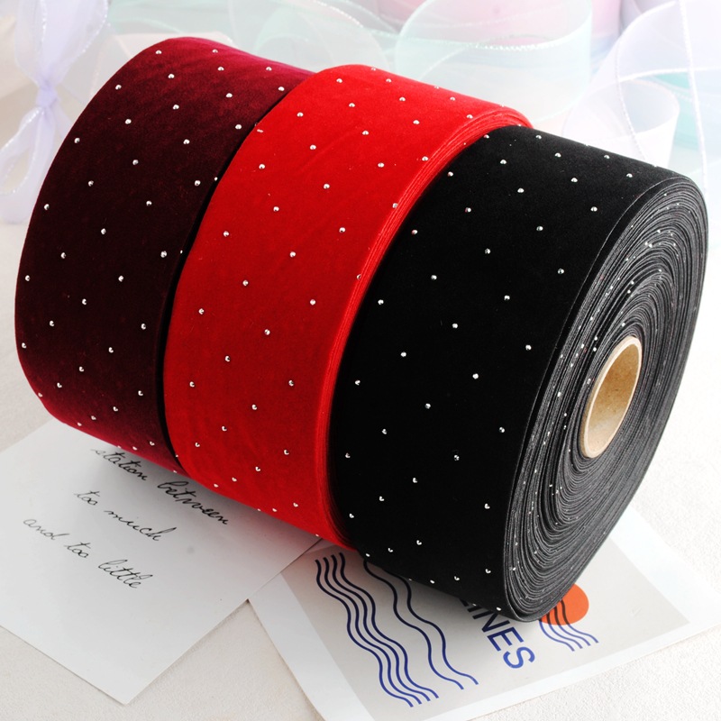 6CM Thick Velvet Diamond Ribbo - Supplier Wedding recension och pris