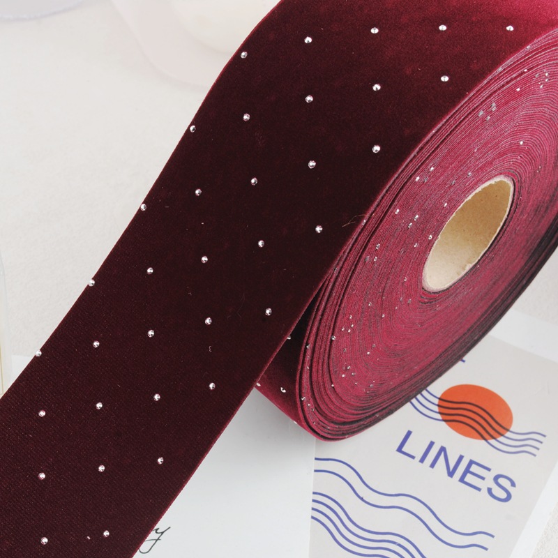 6CM Thick Velvet Diamond Ribbo - Supplier Wedding recension och pris