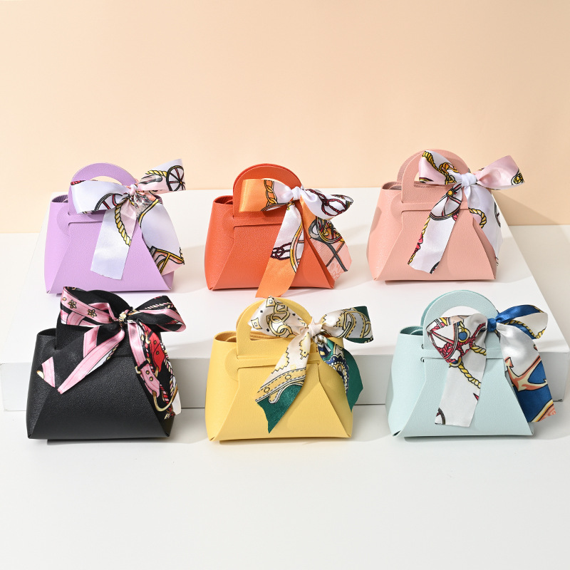 10Pcs Leather Blue Gift Bags W - Wedding Supply List recension och pris