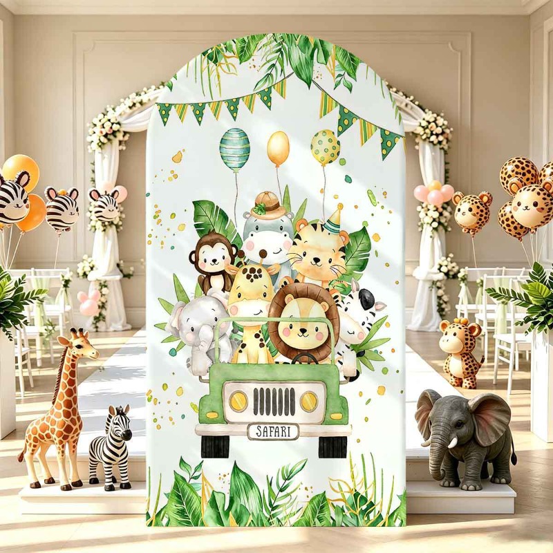 Jungle Safari Party Arch Backd - Photo Booth Prop recension och pris