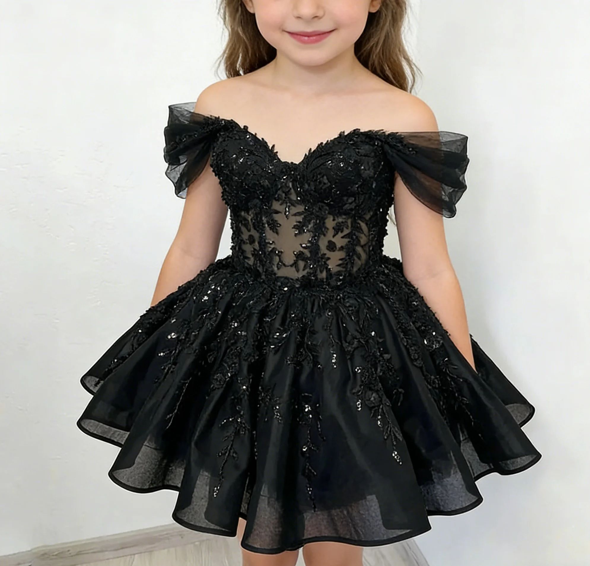 Customized Off Shoulder Black  - Bridal Sash Ribbon recension och pris