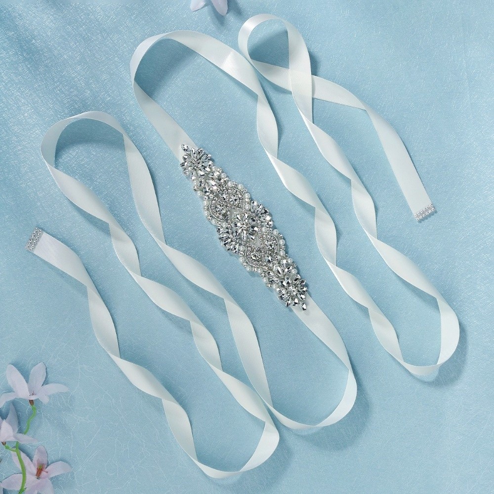 Fashion Ribbon Bridal Belt Sil - Bridal Sash Ribbon recension och pris